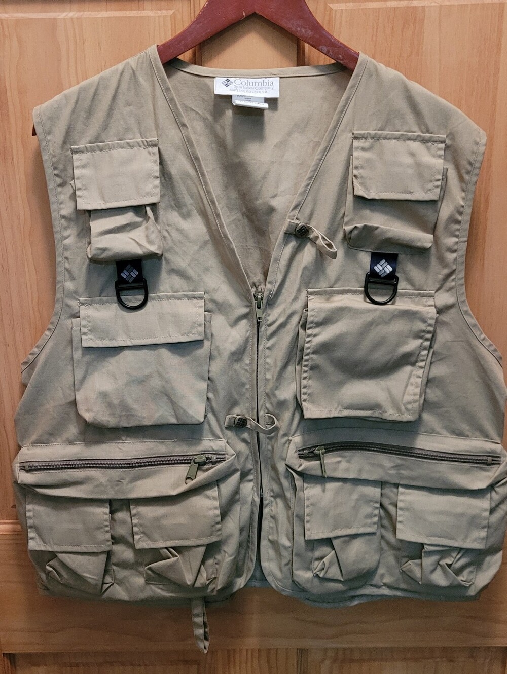 Vintage PFG Kakhi Vest Mens Fishing Hiking Photographer Outdoor. Size S/M